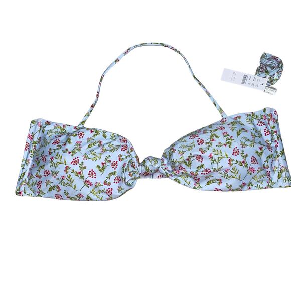 New NWT J. Crew Floral Knot Bandeau Bikini Swim Bathing Suit Top Women's Size 3X - Picture 3 of 8